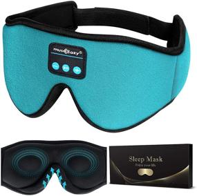 img 4 attached to 🎧 MUSICOZY Sleep Headphones 3D Bluetooth 5.2 Headband Sleep Mask - Wireless Headphones with Ultra Thin Speakers, Microphones, and Eye Mask for Side Sleepers, Air Travel - Great for Relaxation and as Cool Gadgets Gifts