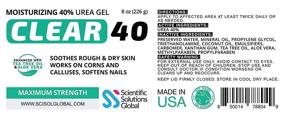 img 3 attached to 👣 Powerful CLEAR 40 Gel: 40% Urea with Tea Tree & Coconut Oil | 8 oz | Aloe Vera Extract | Callus & Corn Treatment | Moisturize & Soften Cracked Heels, Feet, Elbows, Hands, Nails | Superior Hydration compared to Urea Creams