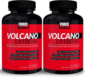 img 4 attached to 💪 Powerful Muscle Pump Enhancer for Men - Force Factor Volcano Extreme Pre Workout Nitric Oxide Booster with Creatine, L-Citrulline, and Huperzine A, 90 Count, Pack of 2