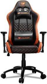 img 3 attached to COUGAR Armor Pro Gaming Chair: Steel Frame, Premium PVC Leather, Micro Suede Texture (Orange/Black)