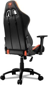 img 1 attached to COUGAR Armor Pro Gaming Chair: Steel Frame, Premium PVC Leather, Micro Suede Texture (Orange/Black)