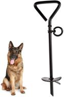 pawchie heavy duty dog stake - ultimate ground anchor for yard dog runner, rustproof strong tie out stake for dogs of all sizes logo