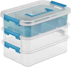 img 4 attached to Sterilite Stackable &amp; Portable Storage Box, 10-5/8-Inch