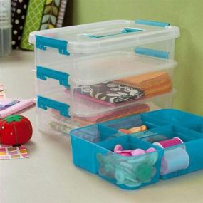 img 2 attached to Sterilite Stackable &amp; Portable Storage Box, 10-5/8-Inch