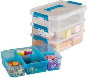 img 1 attached to Sterilite Stackable &amp; Portable Storage Box, 10-5/8-Inch