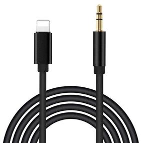 img 4 attached to 📱 [Apple MFi Certified] iPhone Aux Cord, Lightning to 3.5mm Audio Stereo Cable Compatible with iPhone 12/12 Pro/11/XS/XR/X 8 7, iPad Adapter for Car Stereo/Home/Headphone/Speaker (Black)