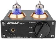 🎶 aiyima tube t3 hifi tube phono preamp for turntable mm phonograph stereo audio preamplifier with adjustable gain & dc 12v power adapter for record player system logo
