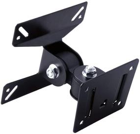 img 1 attached to 📺 Universal Slim Tilt & Swivel Full Motion TV Wall Mount Bracket for 10-25 Inch Screen TVs - VESA 75x75mm 100x100mm, 35Lbs Weight Capacity