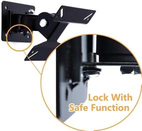 img 3 attached to 📺 Universal Slim Tilt & Swivel Full Motion TV Wall Mount Bracket for 10-25 Inch Screen TVs - VESA 75x75mm 100x100mm, 35Lbs Weight Capacity