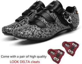 img 3 attached to Premium Men's Road Bike Shoes with Look Delta Cleat: Ideal for Peloton Indoor Cycling and Road Pedals