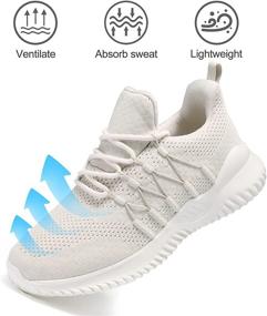 img 2 attached to 👟 AKK Womens Sneakers Tennis Shoes: Comfort Lightweight Non-Slip Athletic Footwear for Gym, Running, Work & Casual Wear