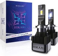 h7 led bulbs: hikari 2021 acme-x - ultra brightness, wider vision, 1:1 design - halogen bulb replacement, 6k cool white - ip68 foglight logo