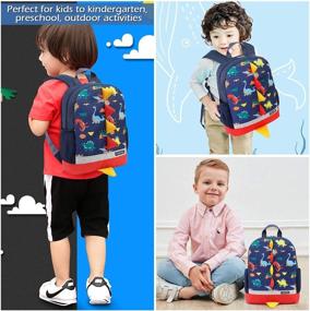 img 1 attached to Cosyres Toddler Backpack Динозавр Дошкольный