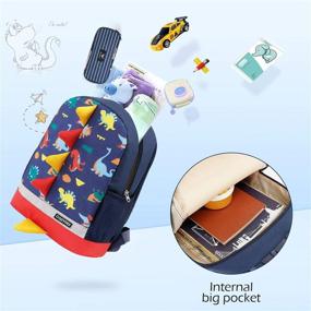 img 3 attached to Cosyres Toddler Backpack Динозавр Дошкольный