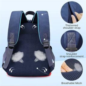 img 2 attached to Cosyres Toddler Backpack Динозавр Дошкольный