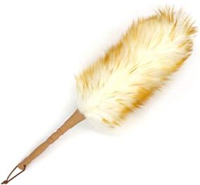 img 4 attached to J&A Feather Duster with Wood Handle: Effective Blinds Cleaner and Purifier for Office, Vehicles, and Housework Dusting - 18.9 inches Long, Pure (Pack of 1)