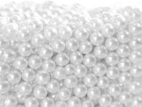 img 4 attached to 💄 HBlife 1100-Piece Round Pearl Beads for Makeup Brushes | Art Faux Pearls to Hold Lipstick, Mascara, Eyeliner | 8mm White Makeup Beads