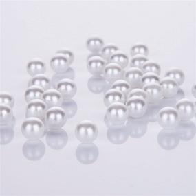 img 3 attached to 💄 HBlife 1100-Piece Round Pearl Beads for Makeup Brushes | Art Faux Pearls to Hold Lipstick, Mascara, Eyeliner | 8mm White Makeup Beads