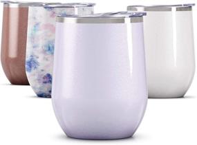 img 4 attached to Stemless Tumbler Double Vacuum Insulated Kitchen & Dining
