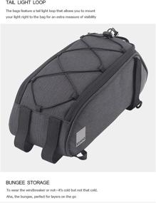 img 1 attached to 🚲 SAHOO Gray-Black Cycling Rear Seat Rack Bag Pack Pannier Carrier Shoulder Bag