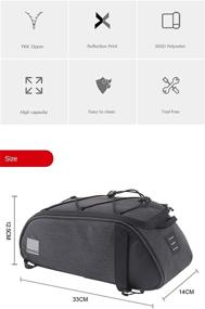 img 3 attached to 🚲 SAHOO Gray-Black Cycling Rear Seat Rack Bag Pack Pannier Carrier Shoulder Bag