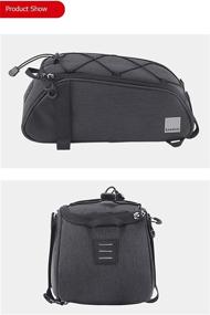 img 2 attached to 🚲 SAHOO Gray-Black Cycling Rear Seat Rack Bag Pack Pannier Carrier Shoulder Bag