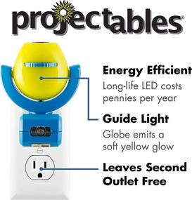 img 1 attached to Projectables Paw Patrol Night Light - 6-Image LED Plug-In, Yellow/Blue, Light Sensor, Auto On/Off, Projects Nickelodeon Paw Patrol Images on Wall/Ceiling