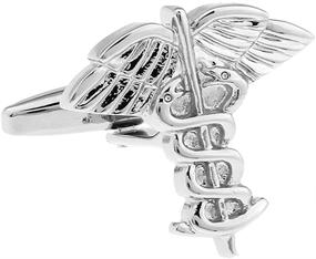 img 4 attached to 💼 Stylish and Sophisticated: Doctor Caduceus Asclepius MD Cufflinks for Medical Professionals