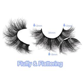 img 2 attached to 🌸 Ruarie Fluffy Natural 8D Wispy False Eyelashes Pack - Volume Soft Fake Lashes Multipack with 5 Pairs of Mink Lashes