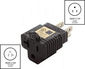 img 2 attached to 15 Amp Household Plug to 20 Amp T-Blade Female Adapter by AC WORKS: Optimize your search!
