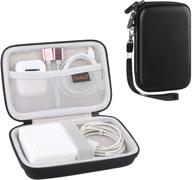 carrying case for macbook air pro charger & iphone 12 pro magsafe charger - black logo