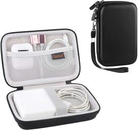 img 4 attached to Carrying Case for MacBook Air Pro Charger & iPhone 12 Pro MagSafe Charger - Black