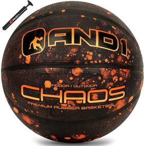 img 4 attached to Enhanced AND1 Chaos Rubber Basketball Set with Pump: Game-Ready, Official Size for Indoor and Outdoor Basketball Games