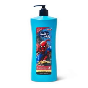 img 3 attached to Suave Kids Tear-Free Bath Time 3 in 1 Shampoo Conditioner Body Wash, Fresh Spider-Sense, Dermatologist-Tested, 28 oz - Pack of 4