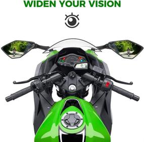 img 3 attached to 🔍 Задние зеркала Kemimoto Ninja 300 для мотоцикла Ninja 250, ZX 6R 636, 300R EX300 ABS (2011-2018) и Ninja 400 (2018-2021)