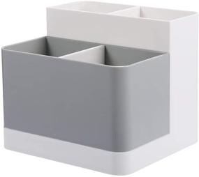 img 4 attached to 🗄️ Versatile Desktop Storage Organizer: Organize Your Desk, Office Supplies, and Vanity Table with Poeland Pencil Card Holder Box Container