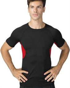 img 3 attached to 🏳️ Queerier Men's Compression Shirts: Cool Dry Short Sleeve Workout T-Shirt for Baselayer Sport - 1 Pack