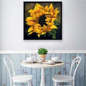 img 2 attached to Преобразите свое пространство с набором для творчества Bemaystar DIY 5D Diamond Painting "Подсолнухи на ветру