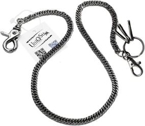 img 2 attached to Lightweight Super Thin Cut Link Wallet Chain Swivel Trigger Snap Biker Punk Key Chain (Gun-Metal)