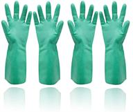 🧤 2 pairs of reusable dishwashing gloves for kitchen cleaning logo