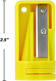 img 2 attached to 📐 Ram Pro Flat Wood Carpenter Pencil & Sharpener Set: Premium Woodwork Pencil Sharpening Tool - Narrow Shaver Cutter - Blue, Yellow, and Red Colors - 3 Per Pack