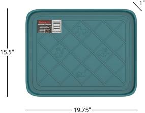 img 3 attached to 👞 Teal Stalwart 75-ST6106 Weather Boot Tray - Small Water Resistant Plastic Utility Shoe Mat for Indoor and Outdoor Use in All Seasons