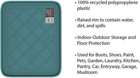 img 2 attached to 👞 Teal Stalwart 75-ST6106 Weather Boot Tray - Small Water Resistant Plastic Utility Shoe Mat for Indoor and Outdoor Use in All Seasons