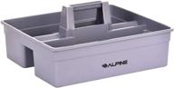 high-quality commercial plastic cleaning caddy with handle - ideal for bathroom floors & windows - 3-compartment organizer by alpine industries (large size) logo