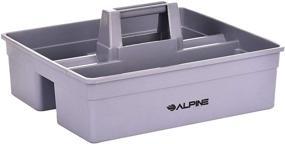 img 4 attached to High-Quality Commercial Plastic Cleaning Caddy with Handle - Ideal for Bathroom Floors & Windows - 3-Compartment Organizer by Alpine Industries (Large Size)