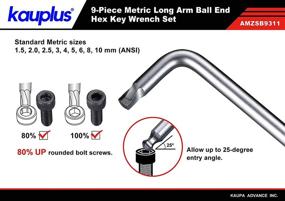 img 2 attached to 🔑 9-Piece Metric Ball Key Wrench Set for Your Convenient Shopping Experience