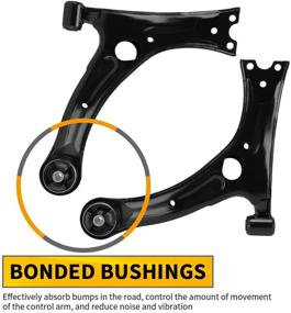 img 2 attached to AUTOSAVER88 Front Lower Control Arm - Compatible with Toyota Corolla, Matrix, Celica, Pontiac Vibe - A Pair (Left & Right) - 2003-2013 Models