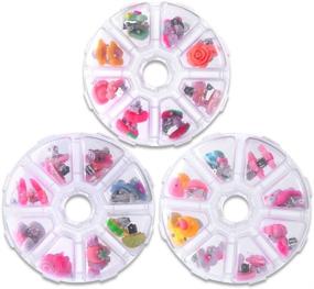 img 3 attached to Hicdaw 24 Pairs Girls Clip-on Earrings Princess Jewelry Set Assorted Designs with 3 Clear Boxes for Kids Toddler Party Favors