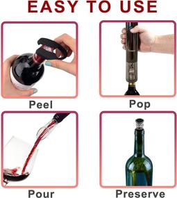 img 1 attached to 🍷 BIYADI Electric Wine Opener Set: Rechargeable Corkscrew Opener with Wine Accessories - Perfect Wine Lover Gift Set