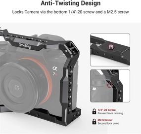 img 1 attached to 📷 Compact and Durable Camera Cage for Sony A7 III / A7R III / A9 - SMALLRIG 2918